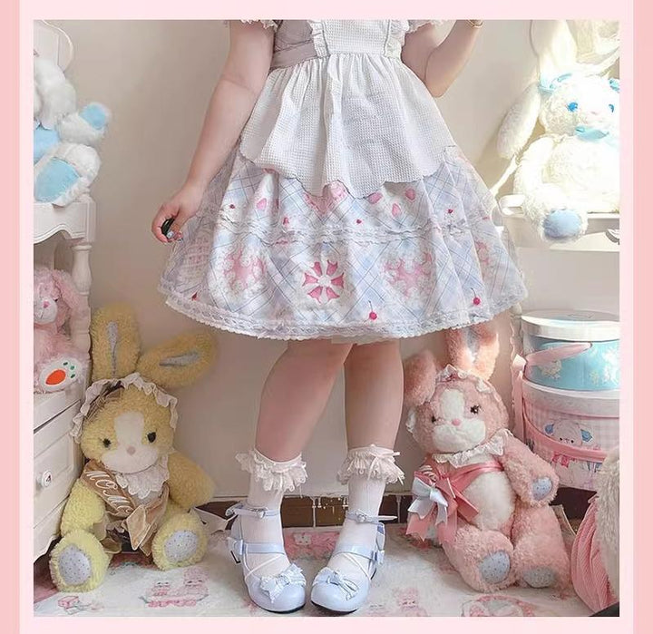 Sweet Lolita Round-toe Shoes with Low Heel and Bow Details 42555:746391