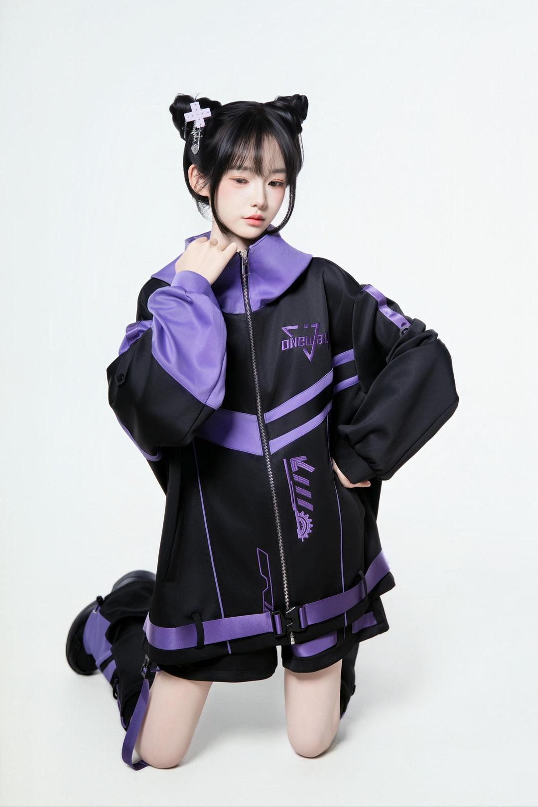 Plus Size Tenshi Kaiwai Outfit, Jacket and Shorts 44120:796921