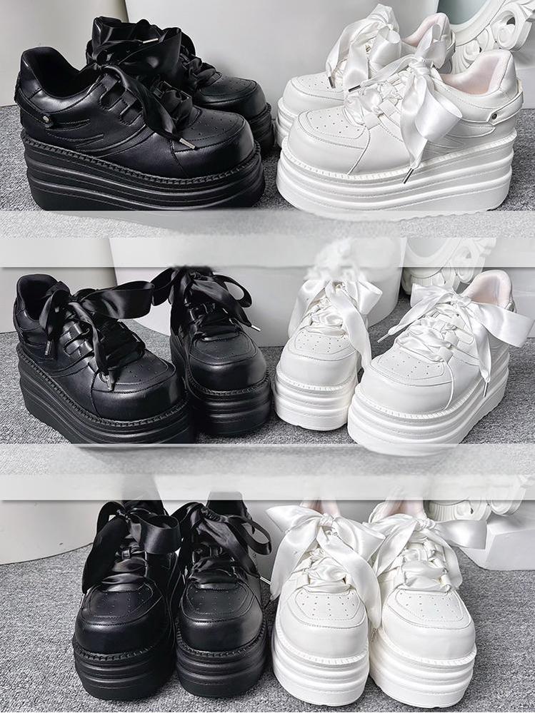 Jirai Kei Platform Shoes Round-toe Sneaker Shoes 40090:678528
