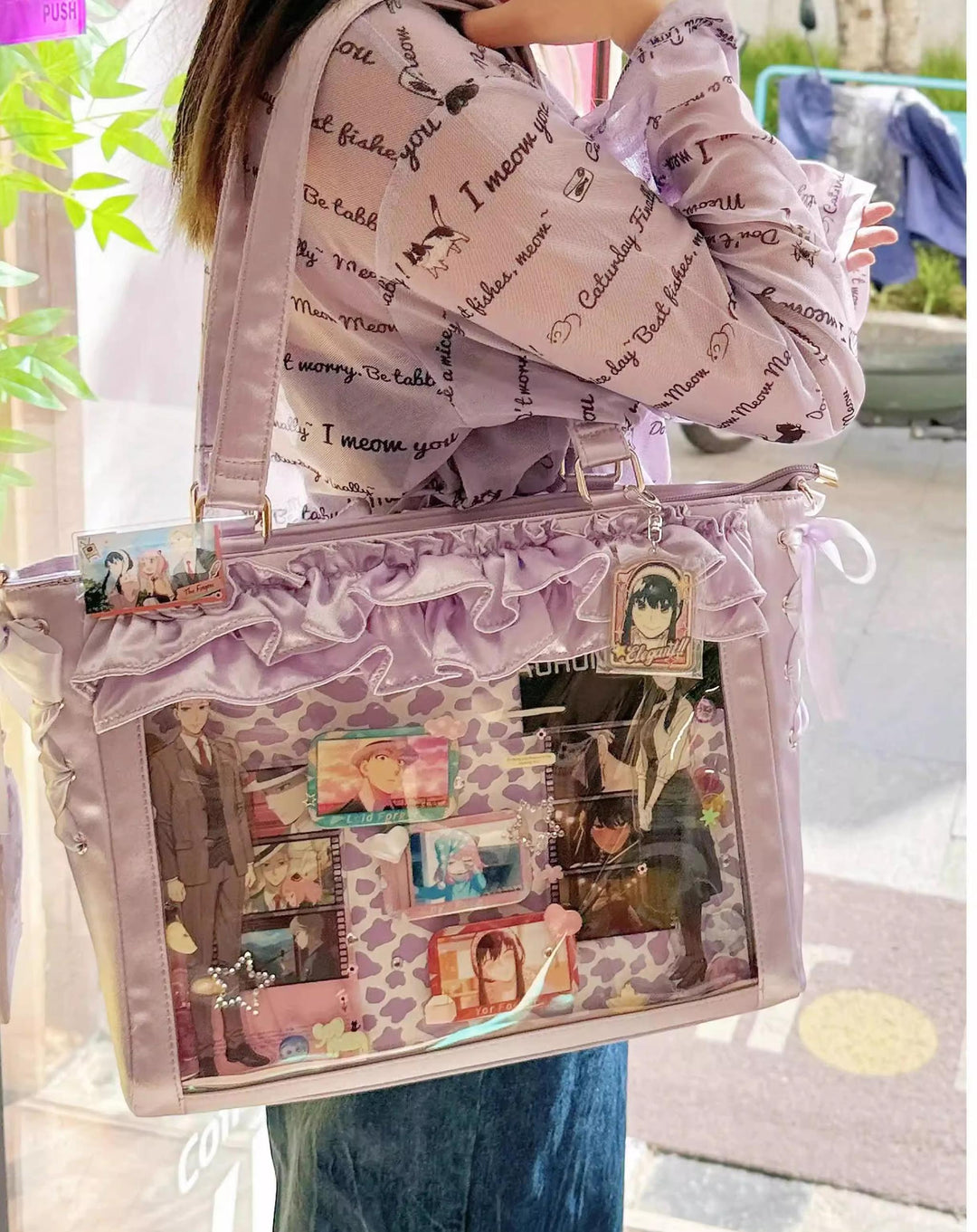 Large Capacity Satin Lolita Ita Bag Handle/Crossbody Strap 43100:766527