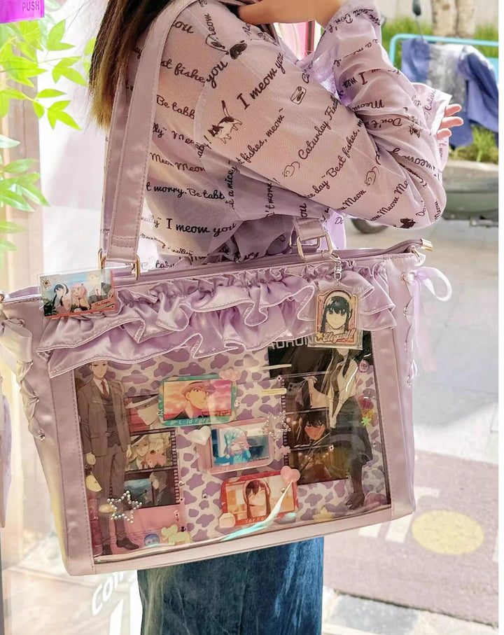 Large Capacity Satin Lolita Ita Bag Handle/Crossbody Strap 43100:766527