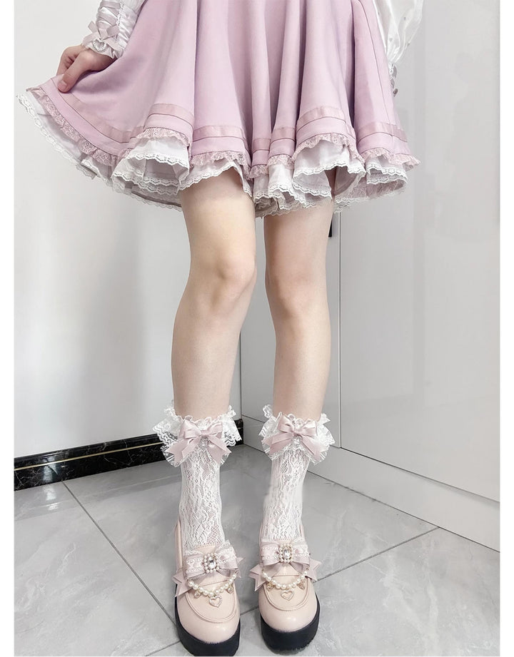 Jirai Kei Socks Bow Lace Over-knee Socks Multicolor 21580:751919