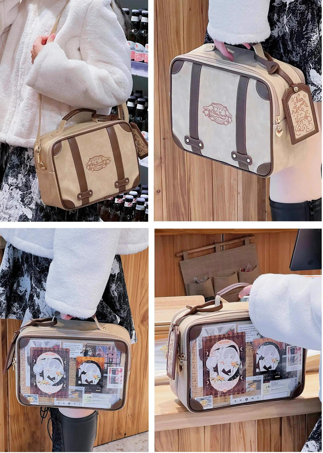 Kawaii Ita Bag Crossbody Shoulder Bag Vintage Square Bag 35278:491784