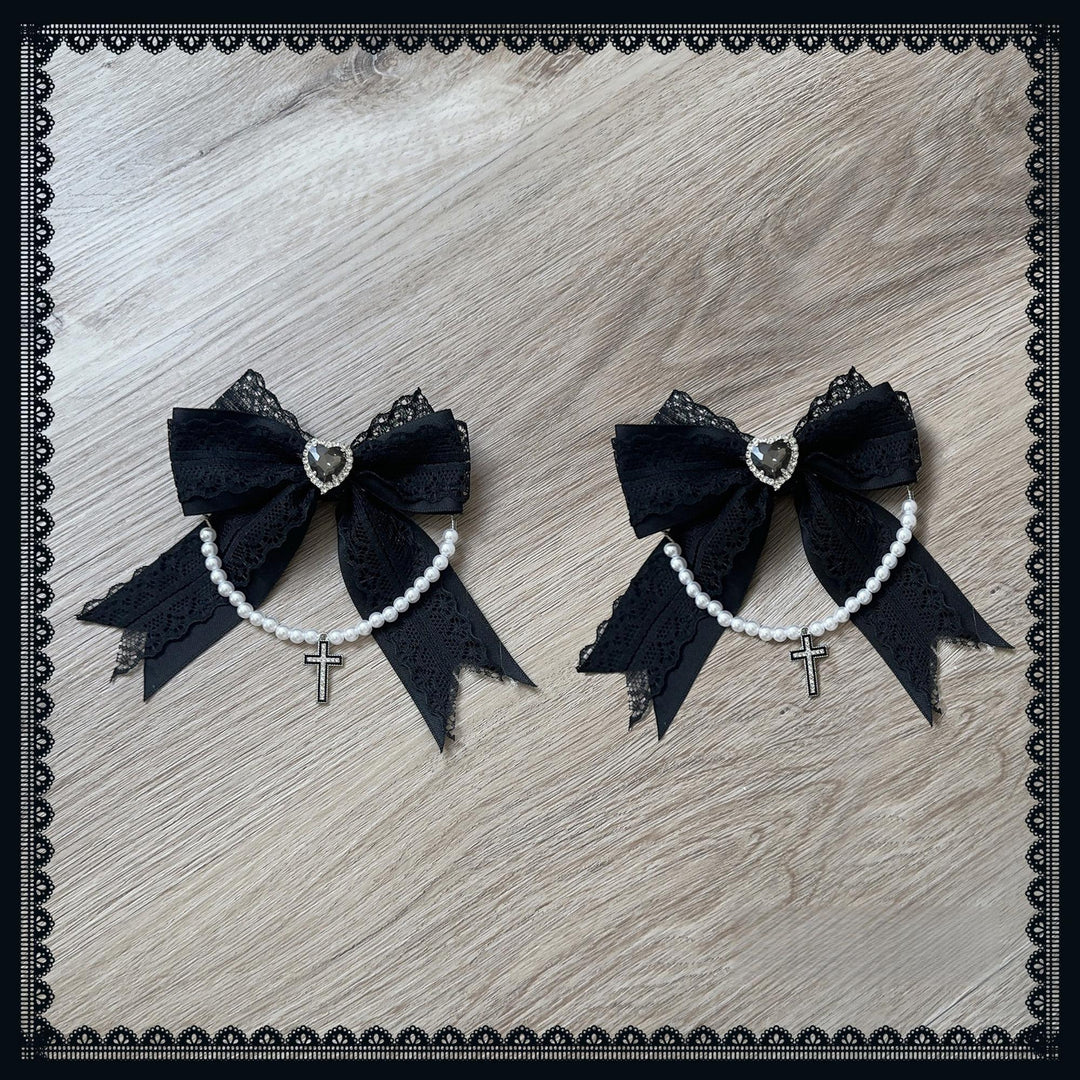 Jirai Kei Cape Dress Set, Detachable Embroidered Tie (S) / L M S XL) 44586:814437