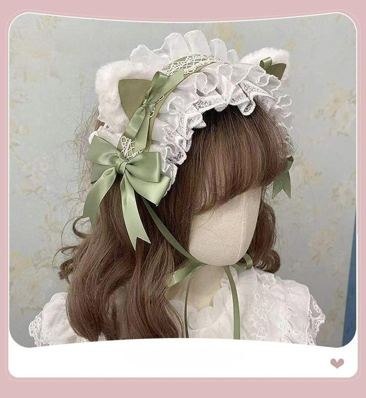 Lolita Headband Lace KC Detachable Cat Ear Headdress 35784:535826 35784:535826