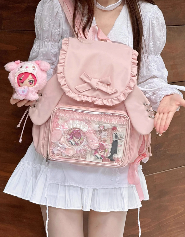 Kawaii Ita Bag Dual-Shoulder Backpack Bunny Ear Bag 40110:670686