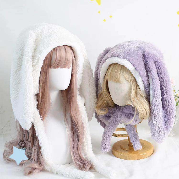 Lolita Hat Bunny Ears Hat Warm Plush Hat 28928:363208