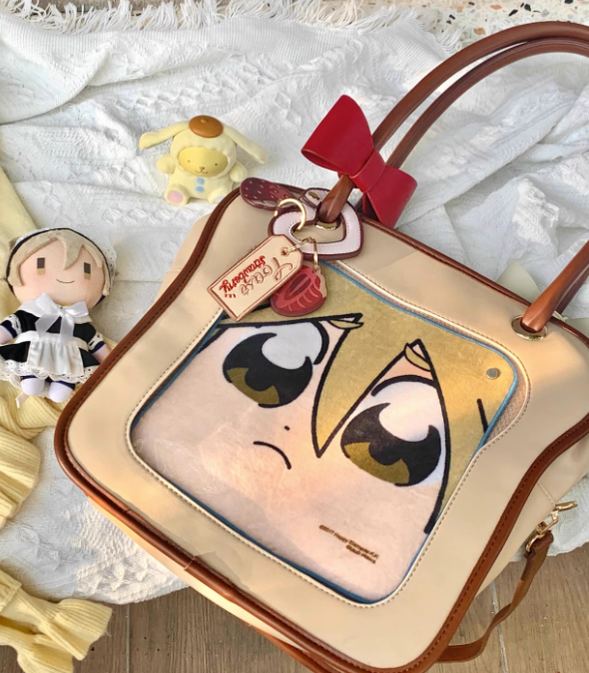 Kawaii Ita Bag Toast Ita Bag With Shoulder Cotton Dolls Bag 21914:326470