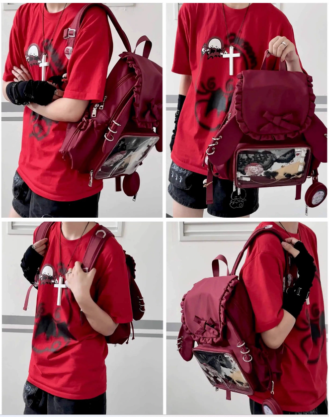 Kawaii Ita Bag Dual-Shoulder Backpack Bunny Ear Bag 40110:670714