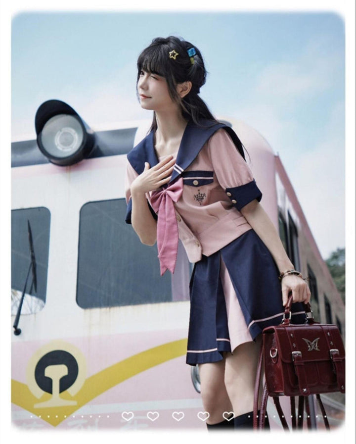 JK Uniforms with Short/Long Sleeved Shirt + Short/Mid-Length Skirt 43026:763218