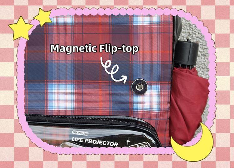 Subculture Ita Bag Plaid Star Large Capacity Ita Backpack 40120:665884