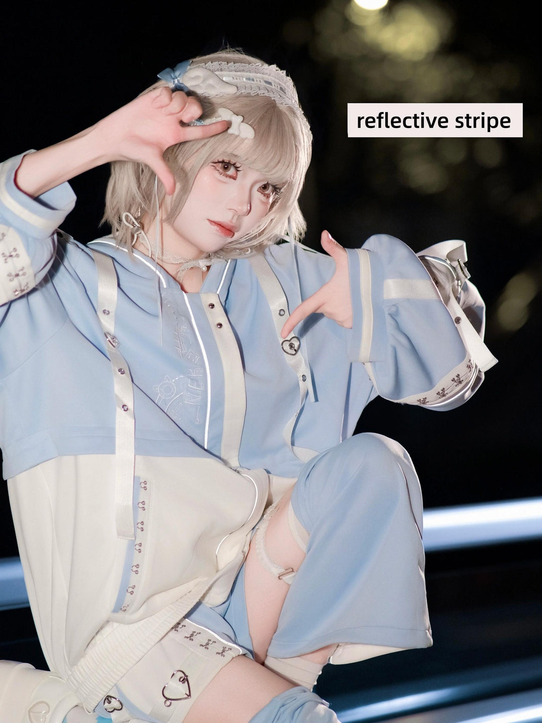 Tenshi Kaiwai Techwear Jacket and Shorts Set 44426:810758