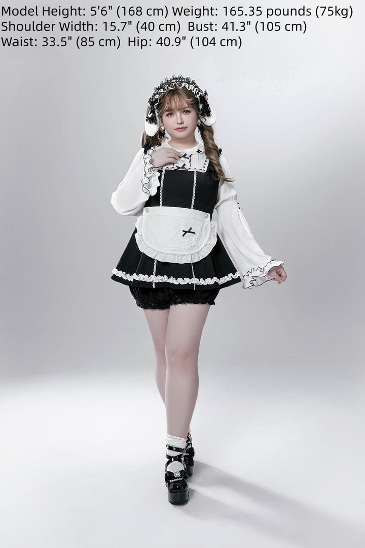 Japanese Maid Style Dress Set, Detachable Apron 44119:797052