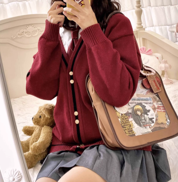 Kawaii Ita Bag Toast Ita Bag With Shoulder Cotton Dolls Bag 21914:326464