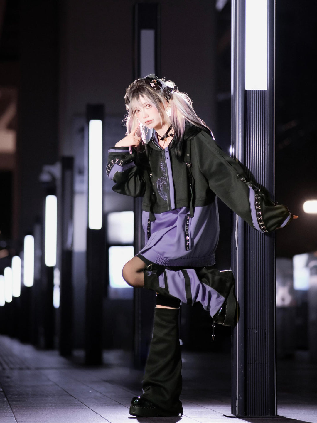 Tenshi Kaiwai Techwear Jacket and Shorts Set 44426:810744