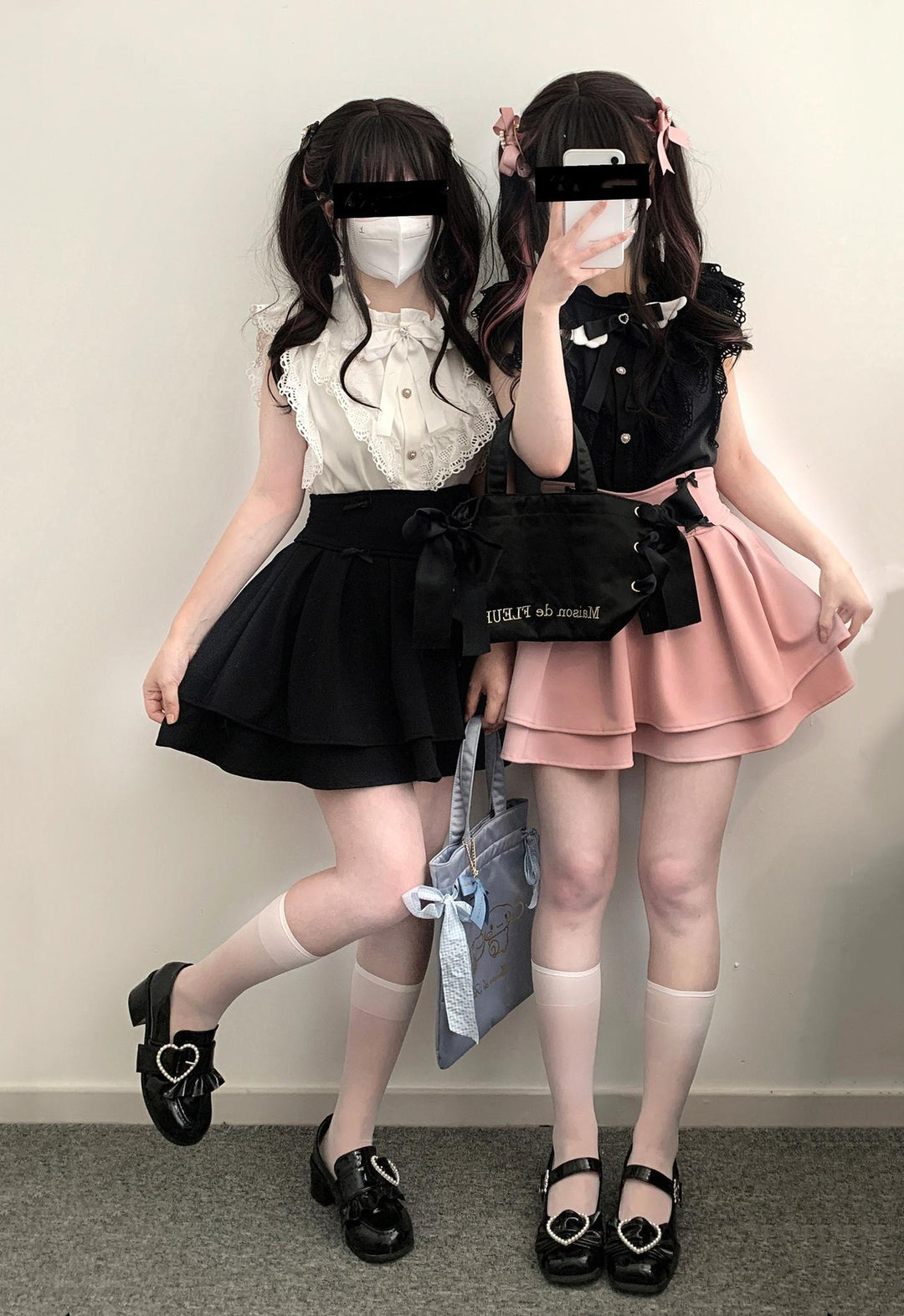 Jirai Kei Skirt Double Layer Puff Skirt with Bow 36770:769253