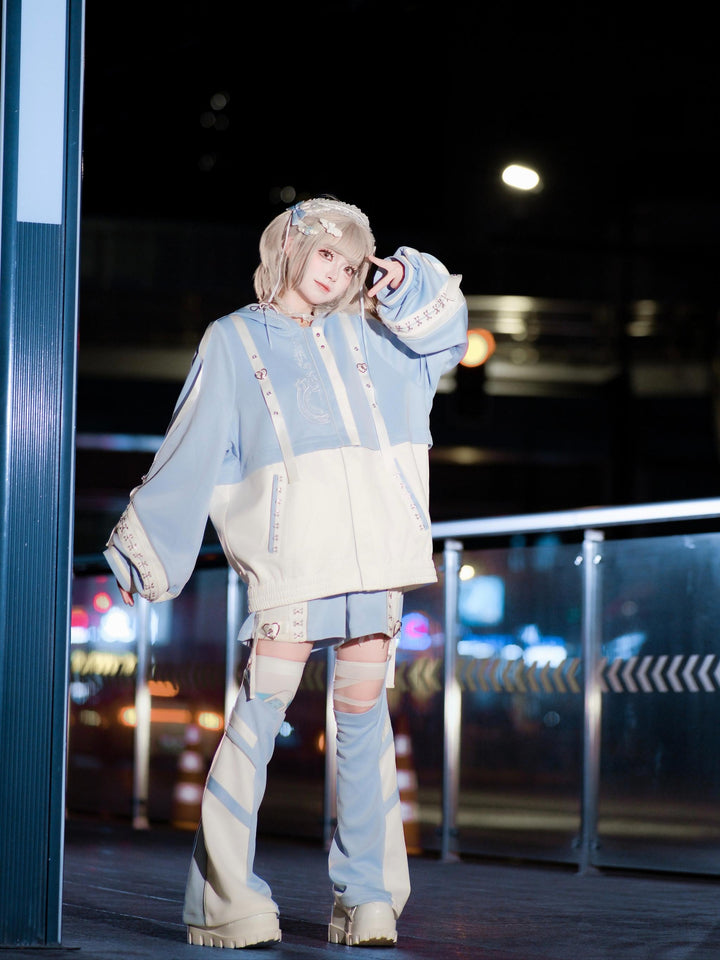 Tenshi Kaiwai Techwear Jacket and Shorts Set 44426:810728
