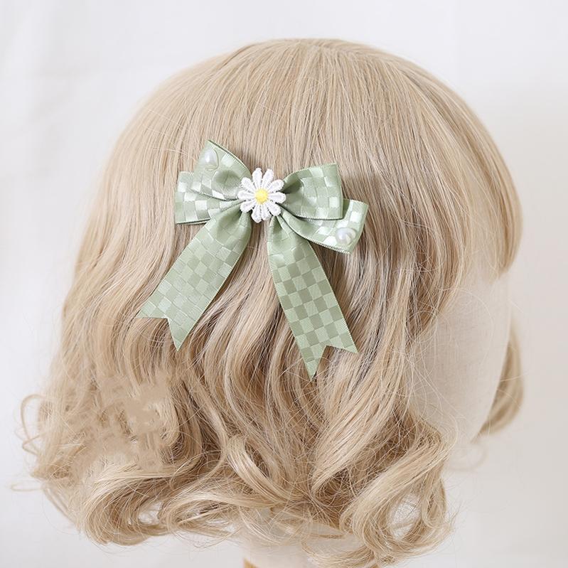 Lolita Fashion And Mori Kei Hair accessory Matcha Green Lace Brooch Clasp 36426:520766
