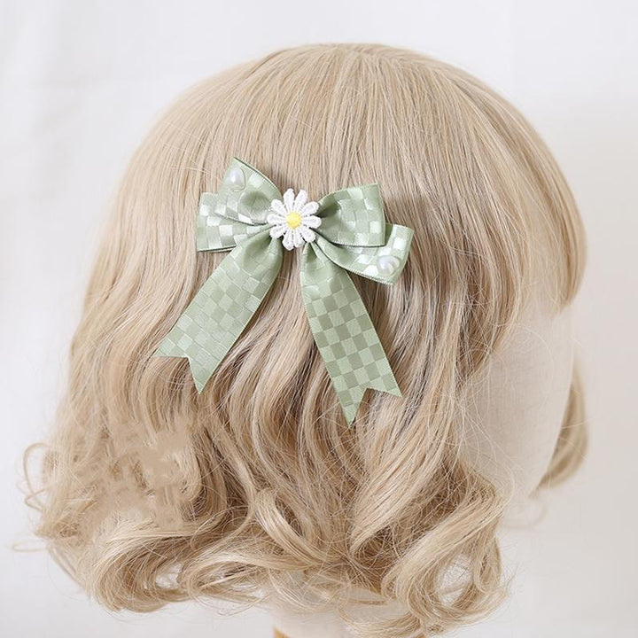 Lolita Fashion And Mori Kei Hair accessory Matcha Green Lace Brooch Clasp 36426:520766