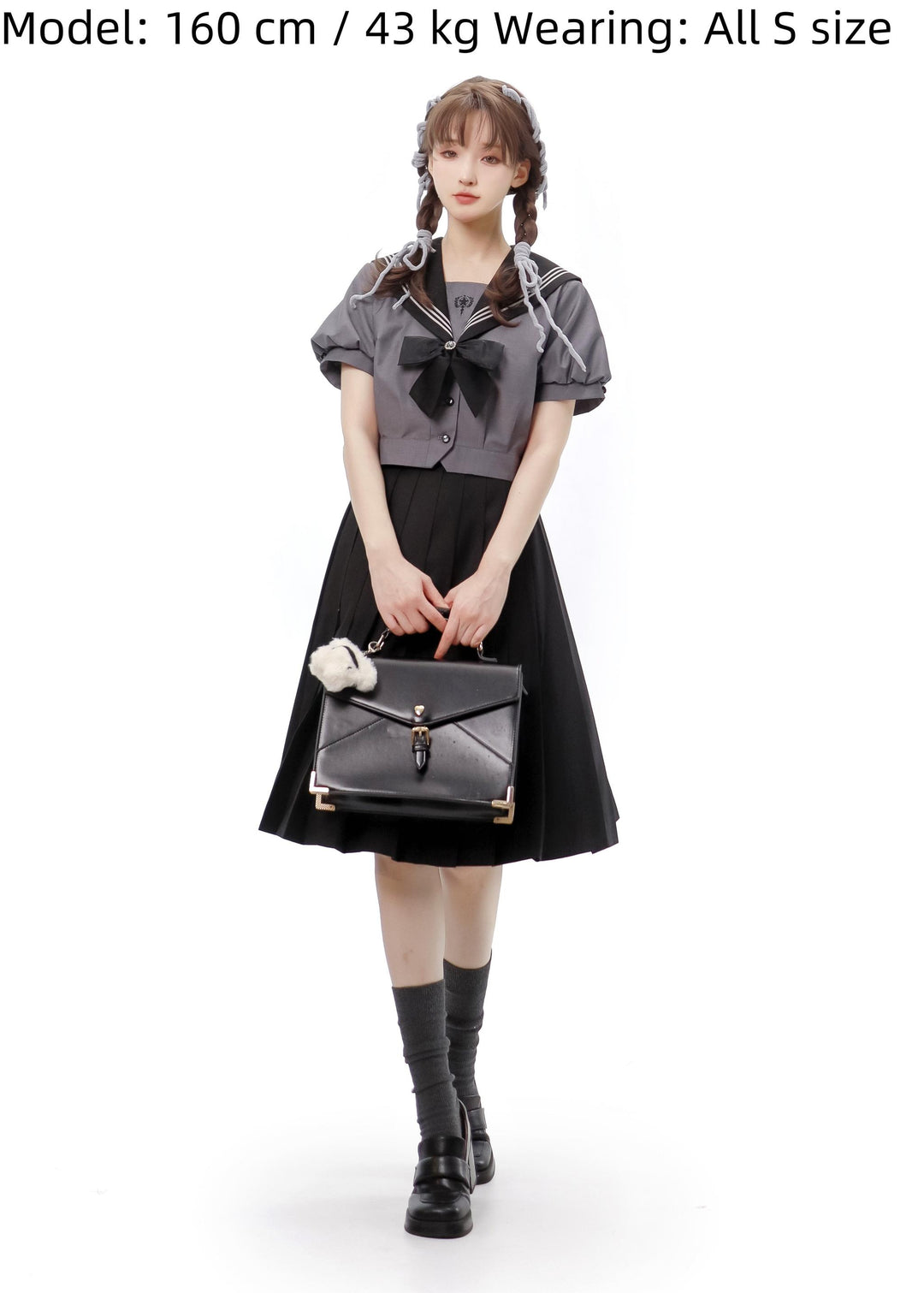 JK Uniform Sailor Collar Shirt & Skirt In Different Lengths 42564:772590