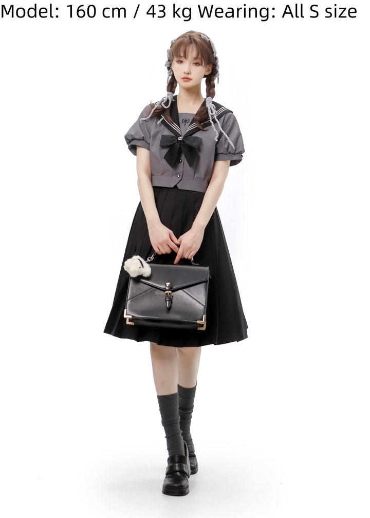 JK Uniform Sailor Collar Shirt & Skirt In Different Lengths 42564:772590